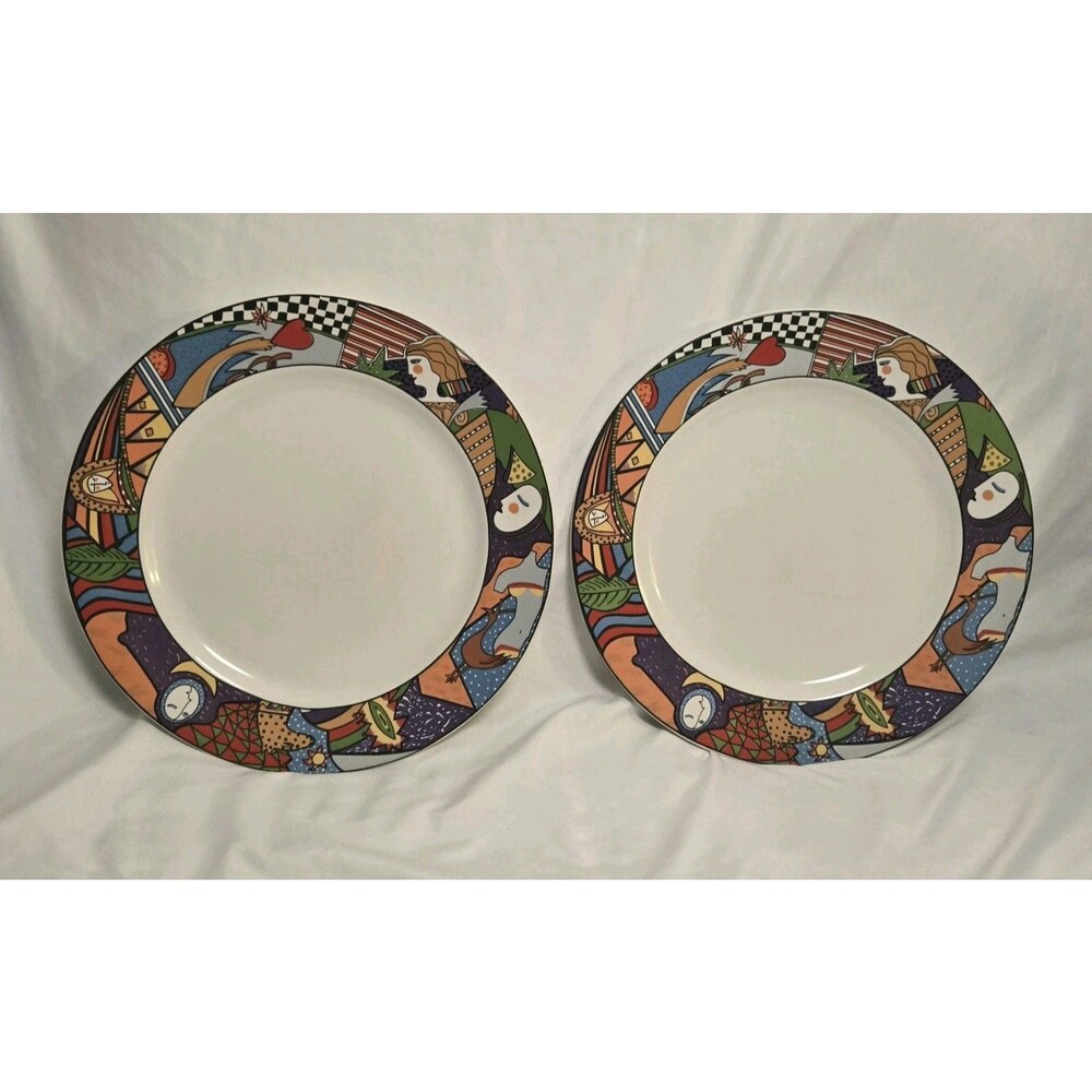2 VitroMaster Metropolitan Stoneware dinner plates.  Rare Great condition